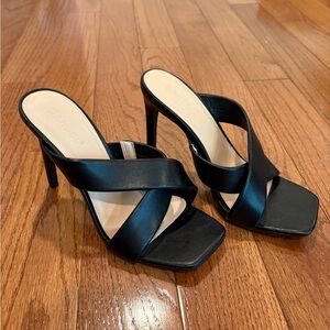 Elegant Black Heeled Sandals